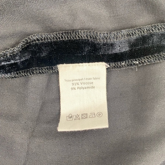 Rouje Jade Crushed Velvet Cutout Long Sleeve Midi Dress Dark Blue 36 / 4 - Picture 9 of 12